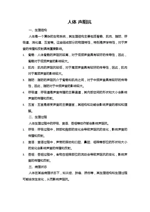 人体 声阻抗