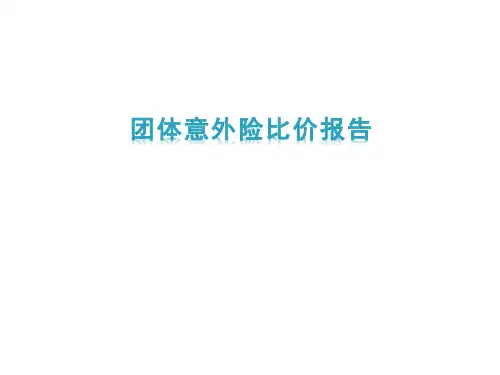 团体意外险比价分析报告