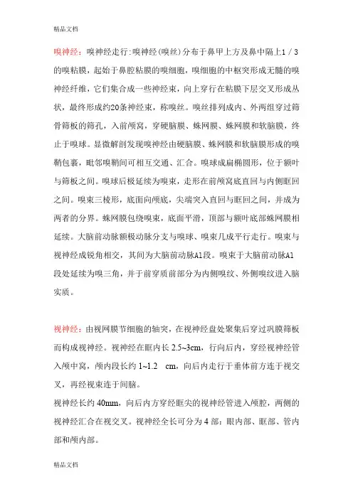(整理)十二对脑神经.