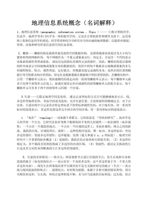 地理信息系统(名词解释)