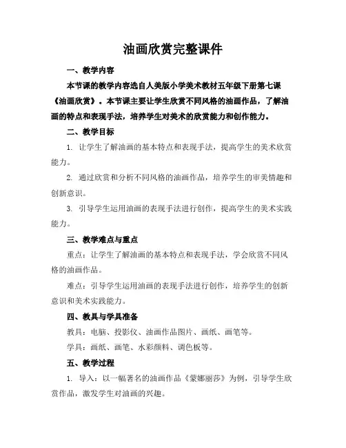 油画欣赏完整课件
