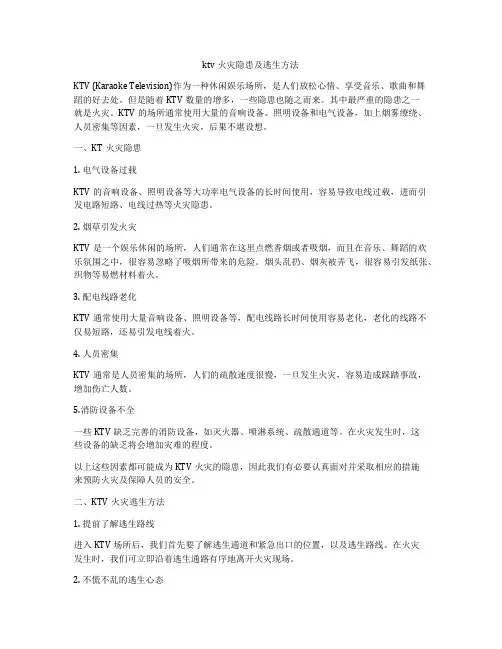 ktv火灾隐患及逃生方法