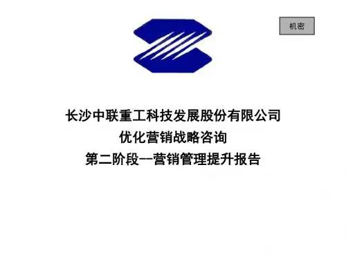 长沙中联重工科技发展股份有限公司优化营销战略咨询第二阶段营销