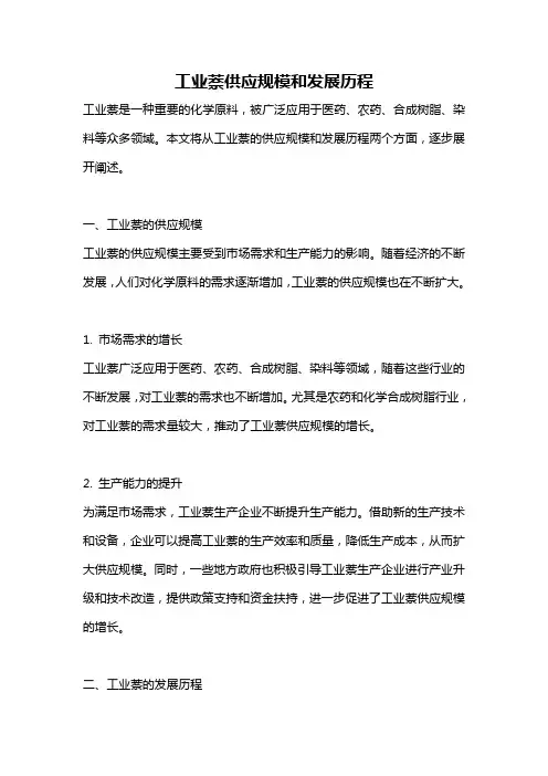 工业萘供应规模和发展历程