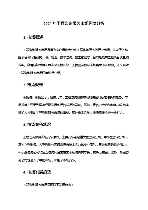 2024年工程咨询服务市场环境分析