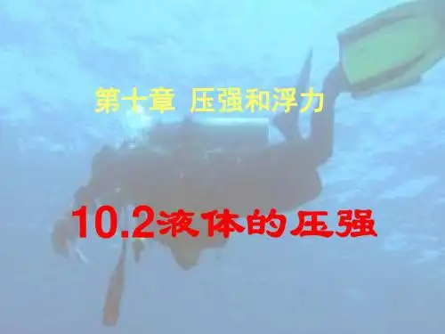 苏科版八下物理 10.2液体的压强 课件  (共38张PPT)