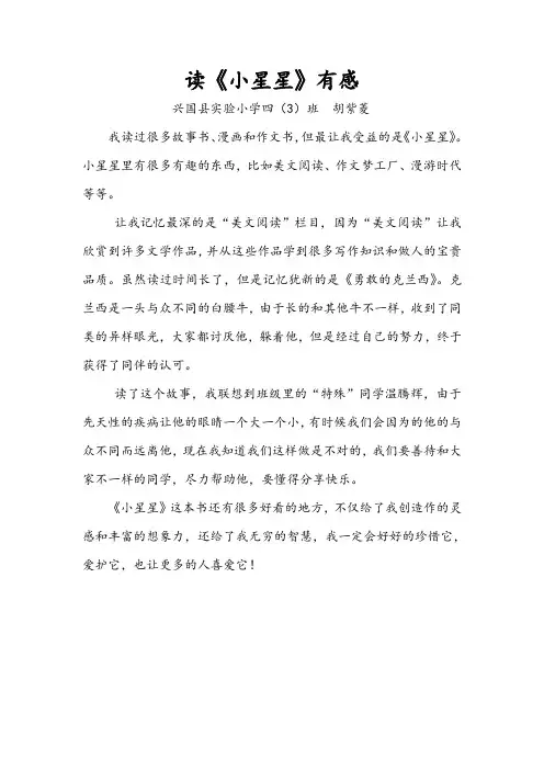 读《小星星》有感