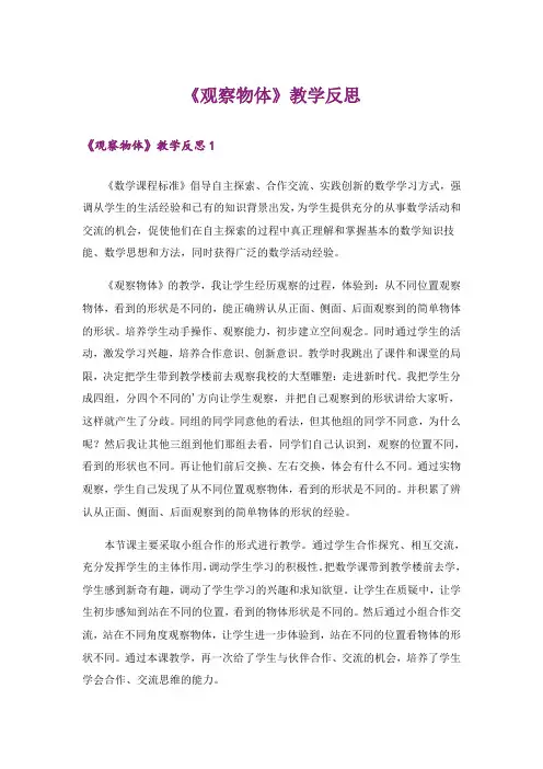 《观察物体》教学反思_10