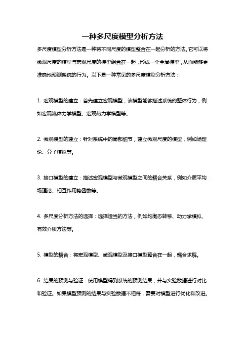 一种多尺度模型分析方法