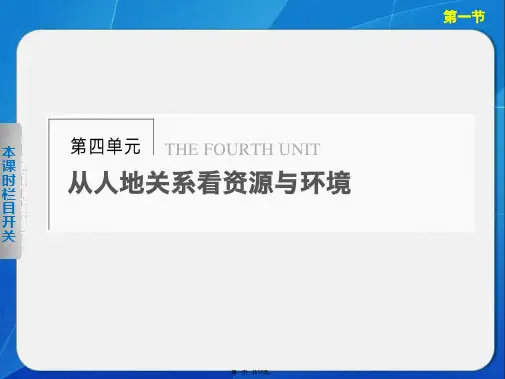 高一鲁教版地理必修同步课件第单元第节自然资源与人类