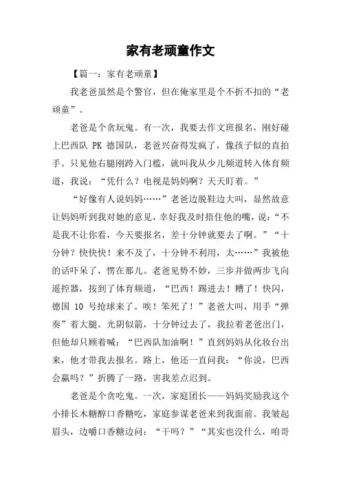 家有老顽童作文