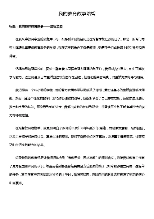 我的教育故事培智