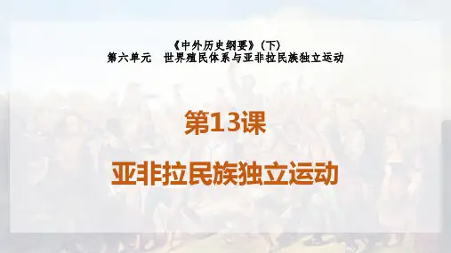 高中历史 中外历史纲要(下) 第13课 亚非拉民族独立运动 课件(共22张PPT)