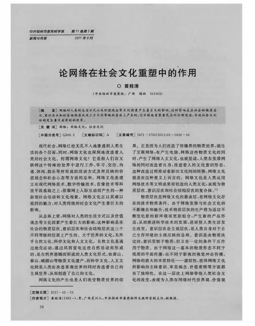 论网络在社会文化重塑中的作用