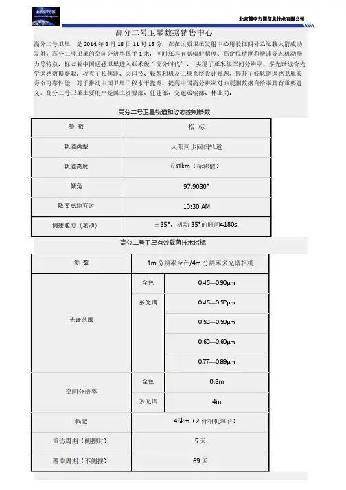 高分二号卫星数据销售中心