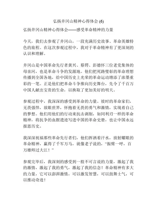 弘扬井冈山精神心得体会 (6)