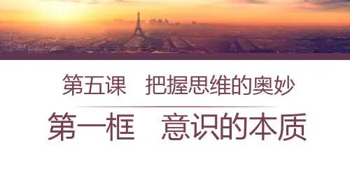人教版高中政治必修四5.1意识的本质