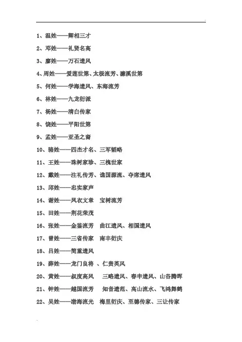 客家门匾集合