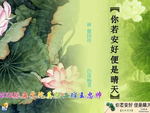 你若安好便是晴天——林徽因传