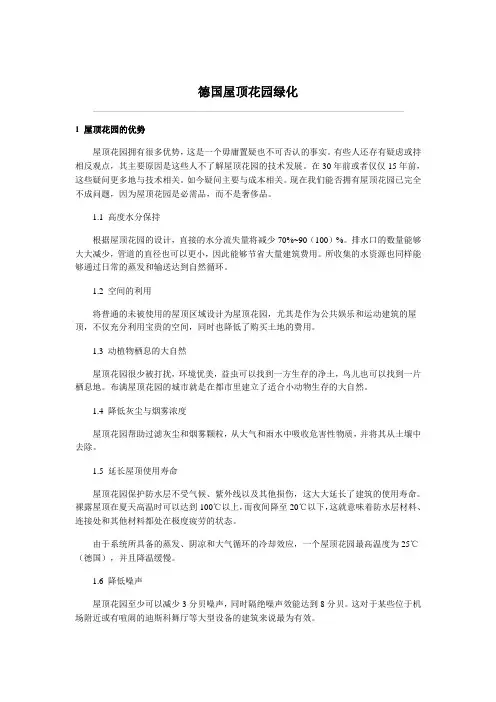 德国屋顶花园绿化