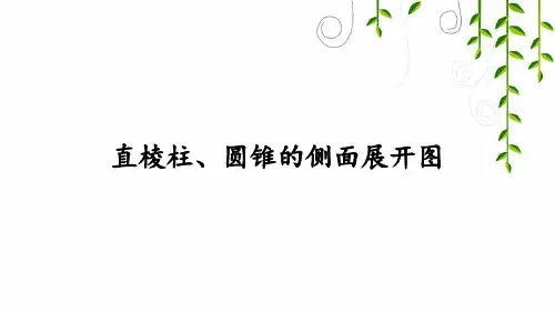 湘教版九年级数学下册3 直棱柱、圆锥的侧面展开图课件