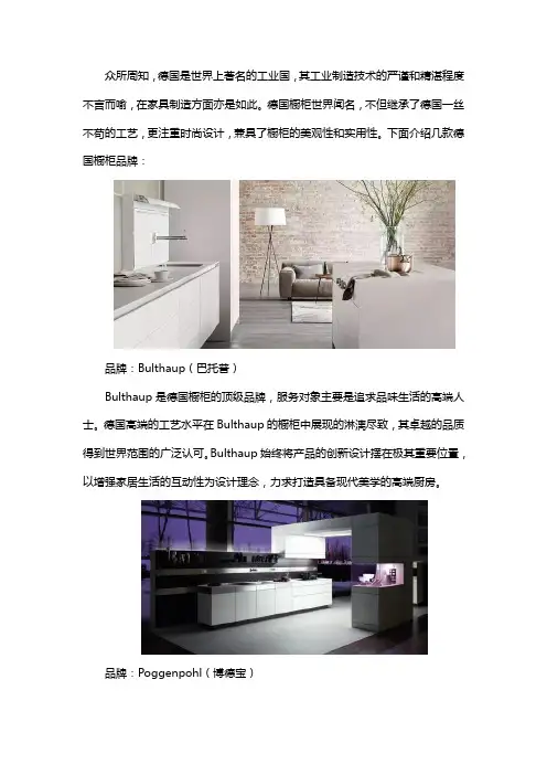 德国橱柜简要分析
