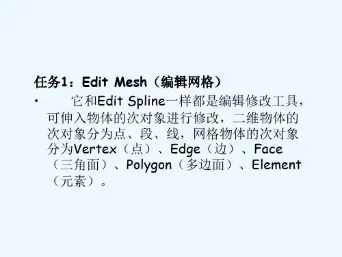 3DMAX课件第12讲EDITMESH.ppt