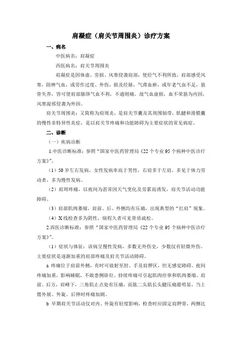 2013肩凝症诊疗方案