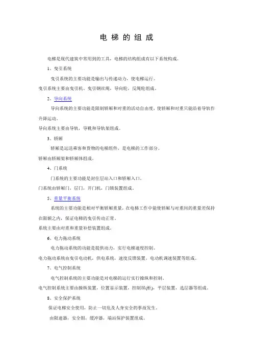 电梯的组成与结构