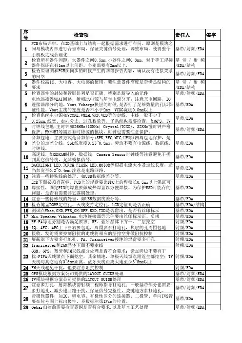 PCB LAYOUT检查项列表(试用版)