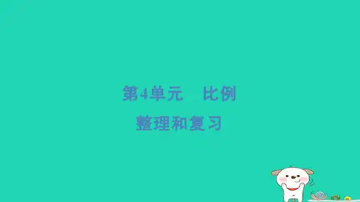 福建省2024六年级数学下册第4单元比例整理和复习习题课件新人教版