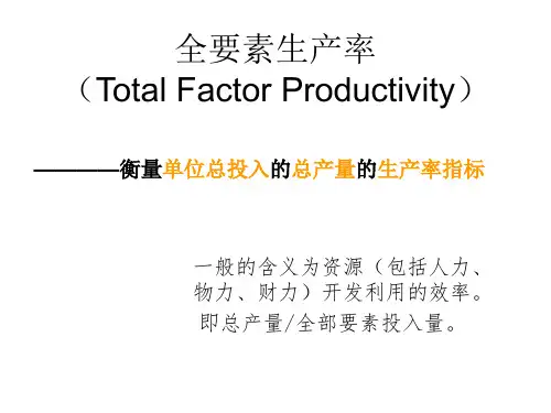 全要素生产率
