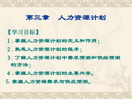 HR战略和计划