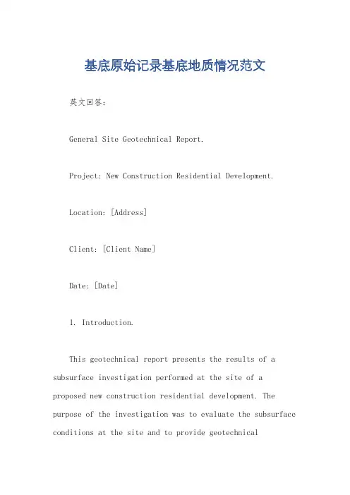 基底原始记录基底地质情况范文