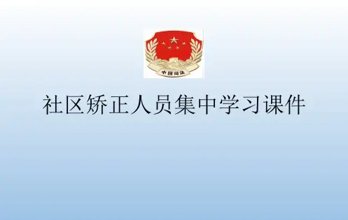 社区矫正人员集中学习课件(刑法)