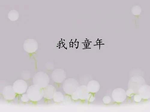 《我的童年》课件