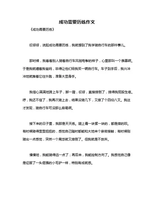 成功需要历练作文