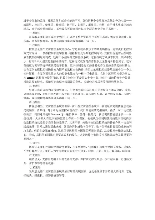 安防监控系统功能模块
