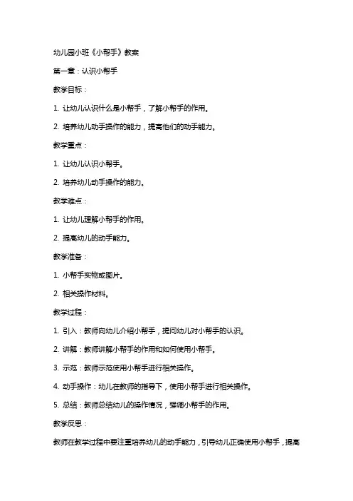 幼儿园小班《小帮手》教案