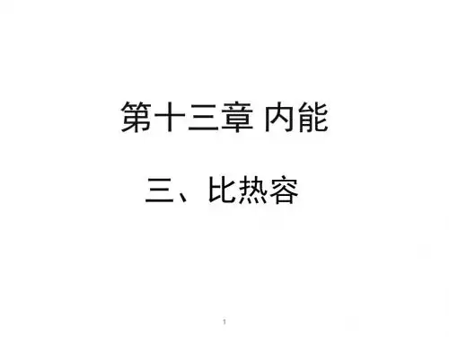 【精编】人教版九年级物理全册课件：13.3《比热容》 (共19张PPT)