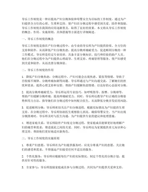 导乐工作制度