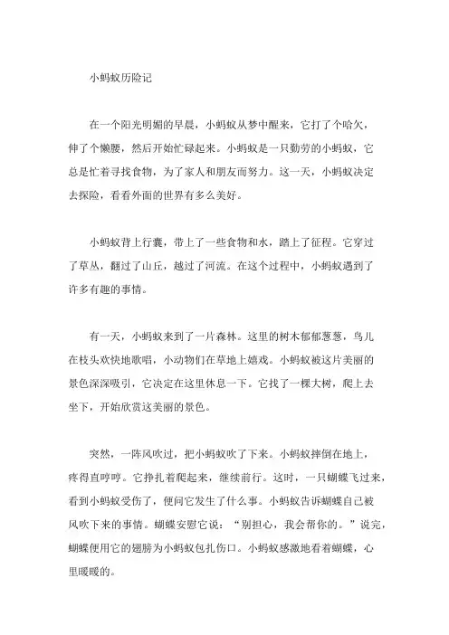 小蚂蚁历险记作文