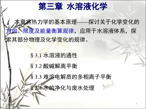 水溶液化学 PPT课件