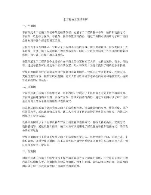 水工程施工图纸讲解