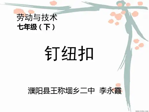 小学劳技课钉纽扣课件
