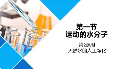 运动的水分子 第2课时天然水的人工净化课件(共28张) 九年级化学鲁教版上册