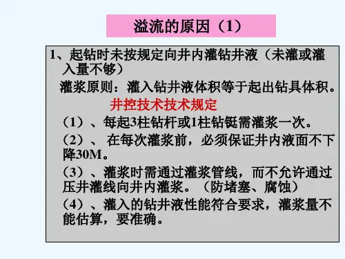 溢流的原因与检测