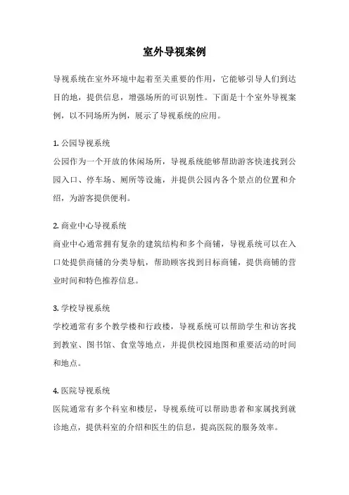 室外导视案例