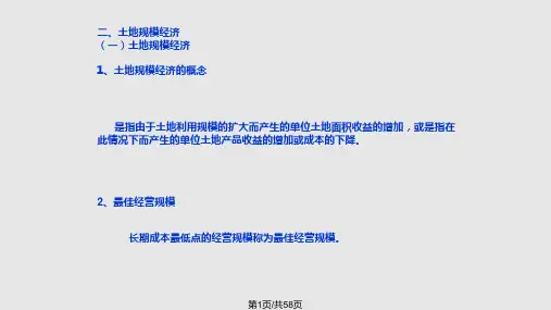 土地经济学土地规模经营PPT课件