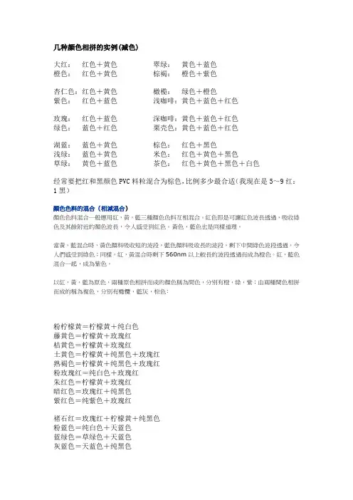 颜料调色表冯德峰